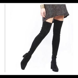 Jeffrey Campbell Black Thigh High Cienega Boots